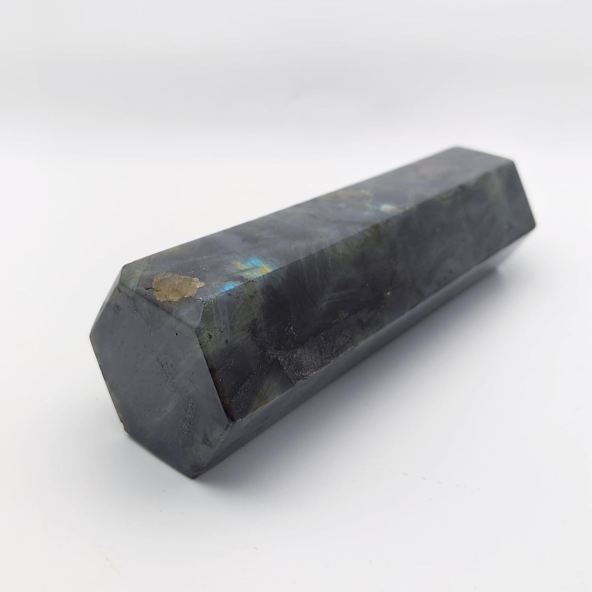 XMHOME Labradorite Crystal Tower 6 Faceted Healing Crystal Point Wand 1-1.5 Lbs Quartz Tower Large for Meditation Reiki Collection