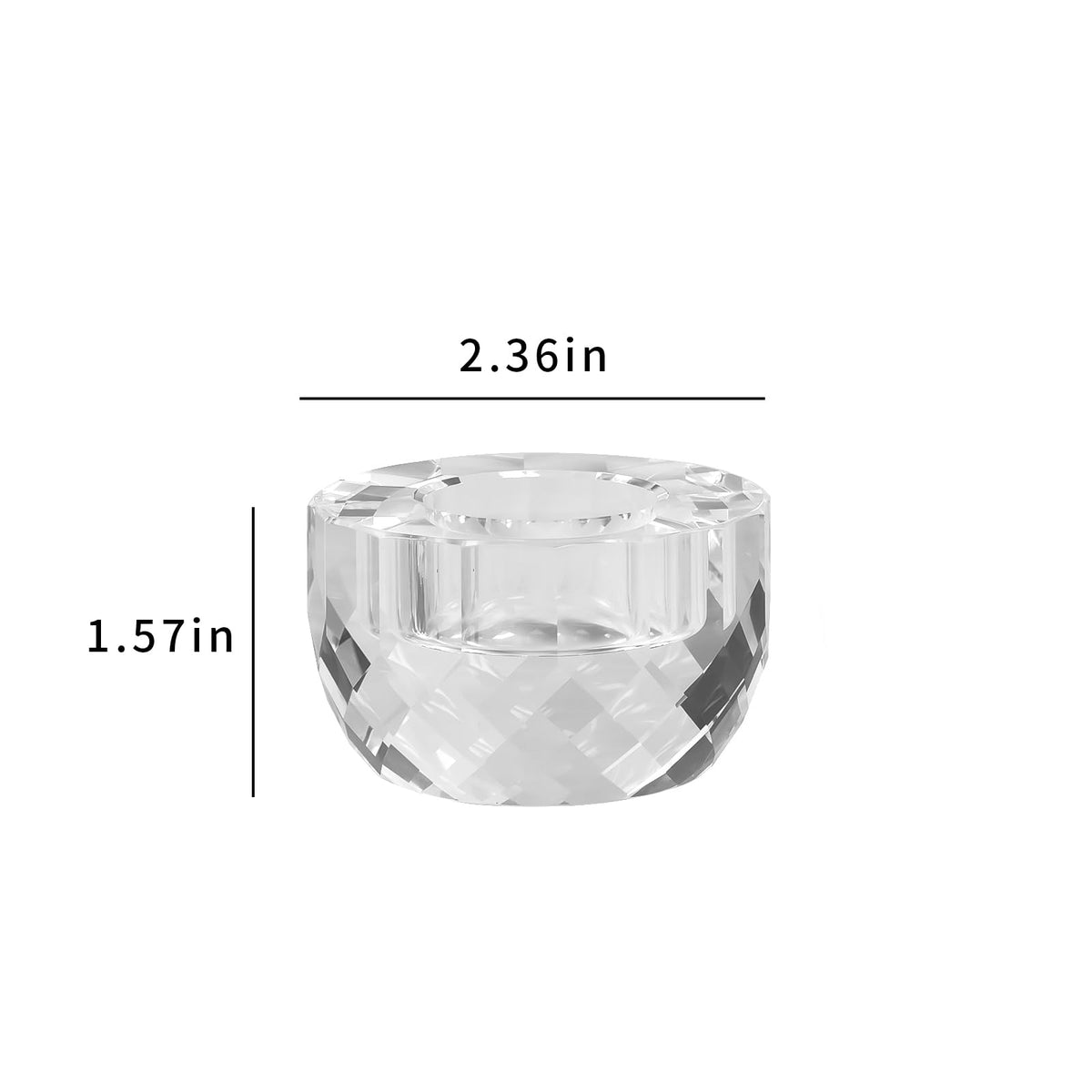 Crystal Candle Holders Set of 2, Tea Wax Ultra Elegant & Modern Centerpiece Home Décor,Wedding