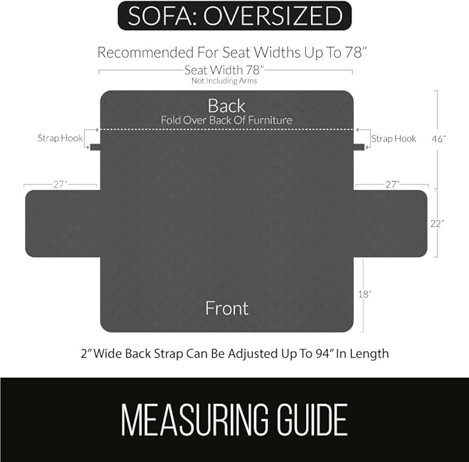 Sofa Shield® Couch Slip Covers for Dogs Oversized, Reversible Furniture
