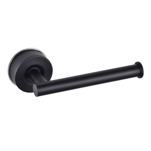 JOMOLA Toilet Paper Holder, Matte Black Stainless Steel Suction Cup Wall Mount, No-Drilling Bathroom Tissue Paper Towel Holder for Kitchen, RV, 1 Pack