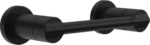 Delta Nicoli Toilet Paper Holder - Matte Black Pivoting Tissue Roll Holder for Bathroom Organization