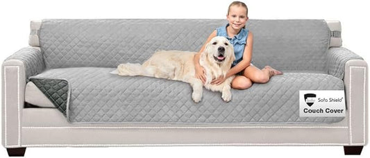 Sofa Shield® Couch Slip Covers for Dogs, Reversible Furniture Protector
