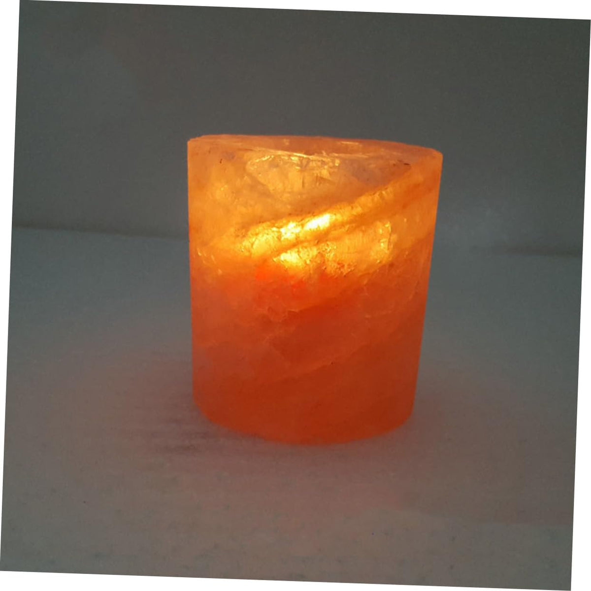 VOSAREA Himalayan Salt Candlestick Holder Decorative Candle Stand for Meditation Yoga Home Decor Natural Crystal Salt Material for Living Room Wedding Centerpieces