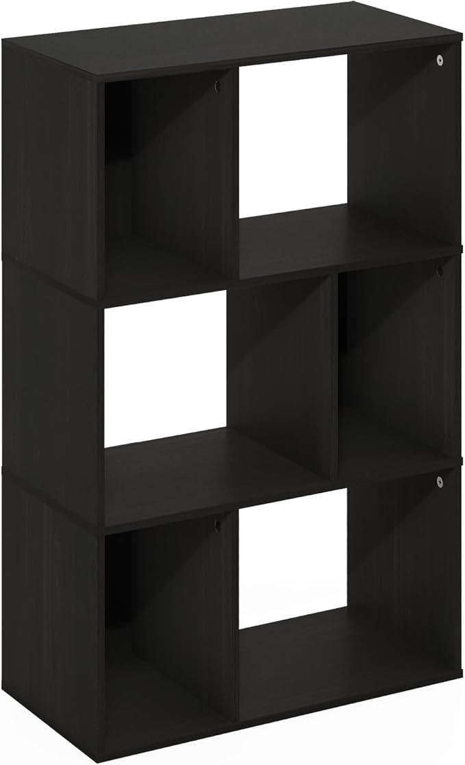 Furinno DALY Book Shelf, 6-Cube Bookshelf, Cube Storage Organizer Bookcase