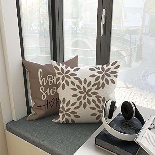 YCOLL Pillow Covers 18x18 Set of 4, Modern Sofa Throw Pillow Cover, Decorative