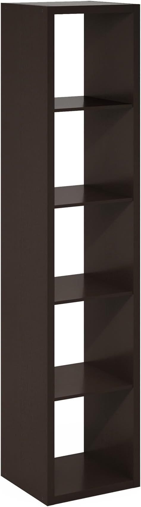 Furinno Cubicle Book Shelf, 5-Cube Bookshelf, Extra Thick Horizontally &