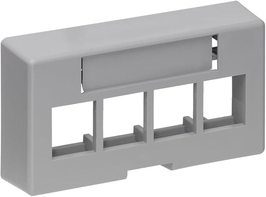Leviton 4-Port QuickPort Extended Depth Modular Furniture Faceplate