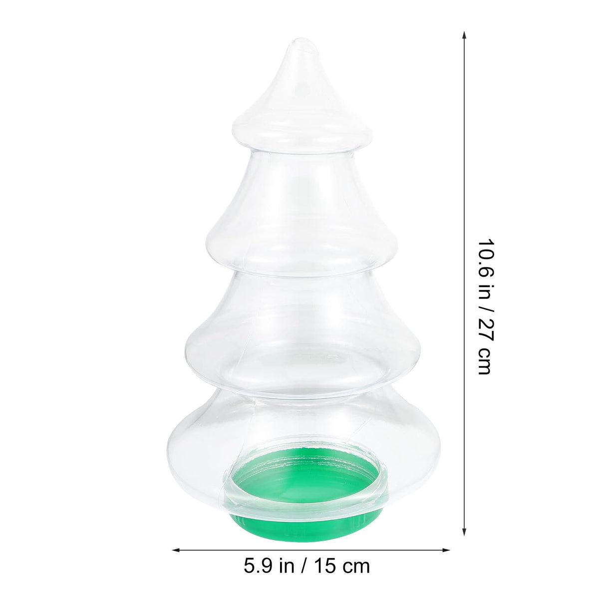 Abaodam Plastic Containers 2pcs Large Christmas Tree Container Christmas Tree Shaped Jar for Party Wedding Party Supplies Favors Plastic Cookie Jar