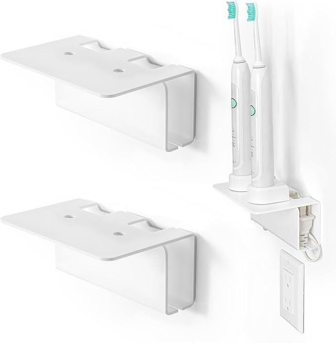 OAPRIRE Electric Toothbrush Holder Wall Mounted, 2 Pack Acrylic Electric