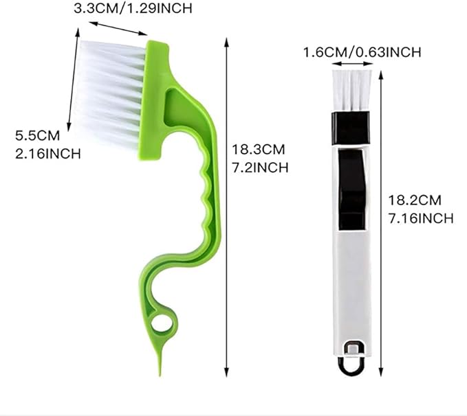 Crevice Gap Cleaning Brush Tool, 2 in 1 Dustpan Cleaning Brushes, Shutter Door