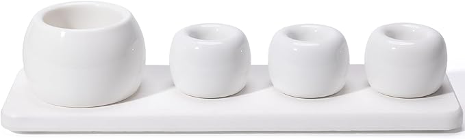 4 Pack Mini Ceramic Toothbrush Holder Stand