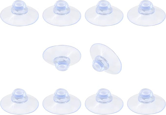 10 Pack Glass Table Suction Cups - 30mm Rubber Suckers