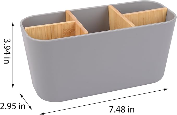 Toothbrush Holders for Bathrooms, Bamboo Tooth Brush Holder