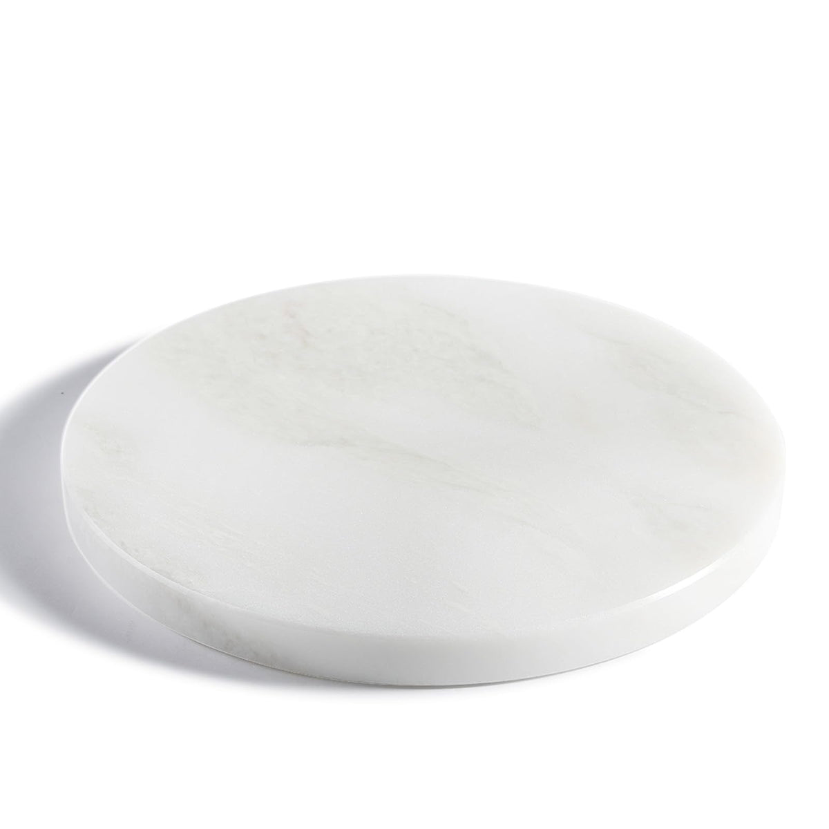 BCS Natural Round Marble Charcuterie and Cutting Boards for Kitchen, 10" Marble Cheese Pastry Board Stone Slab for baking, Pastries, Bread, Chocolate, Candy (Namib Fantasy)