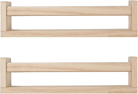 JORIKCHUO Nursery Book Shelves, Kitchen Spice Rack, or Rustic Wall Mounted