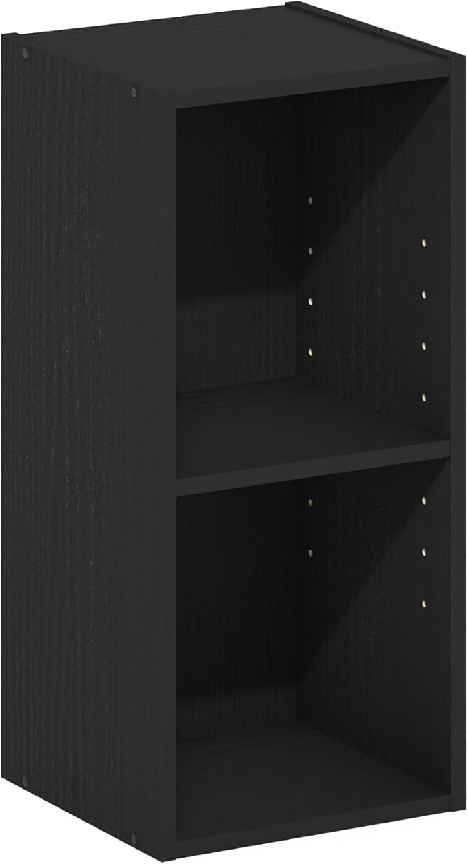 Furinno Fulda Book Shelf, 2-Tier Narrow Bookshelf, Bookcase