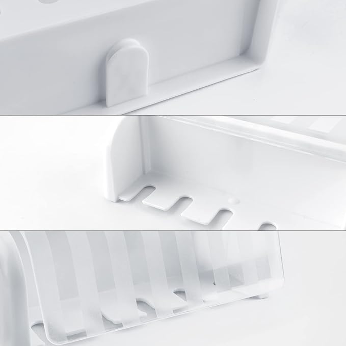 2 Pack 5 Slots Wall Mount Toothbrush Holder