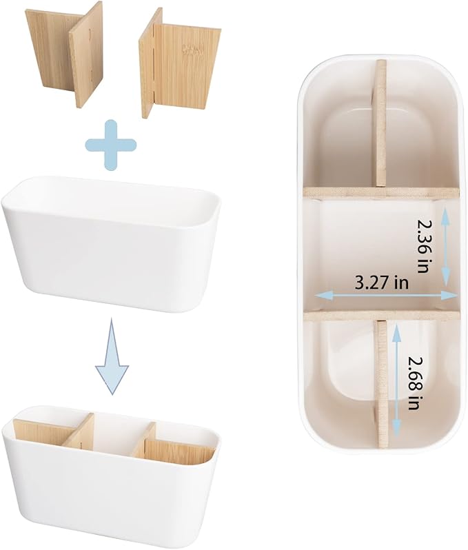 Toothbrush Holders for Bathrooms, Bamboo Tooth Brush Holder