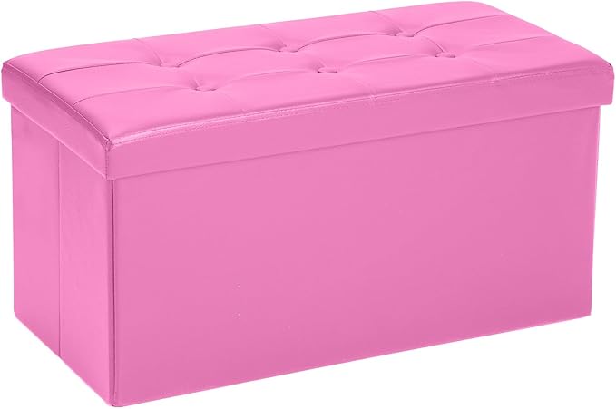 COSYLAND Ottoman Bench with Storage 30x15x15 inches White Ottoman