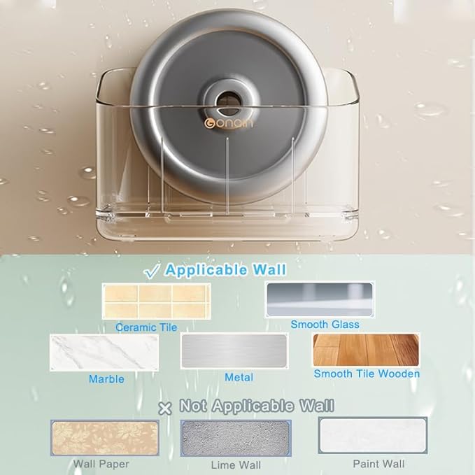 Toothbrush Holder for Bathroom Wall Mounted, 5 Slots Acrylic Toothbrush and