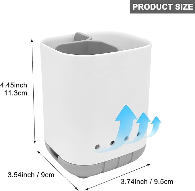 Toothbrush Holder for Bathroom, Plastic Detachable for Easy Cleaning