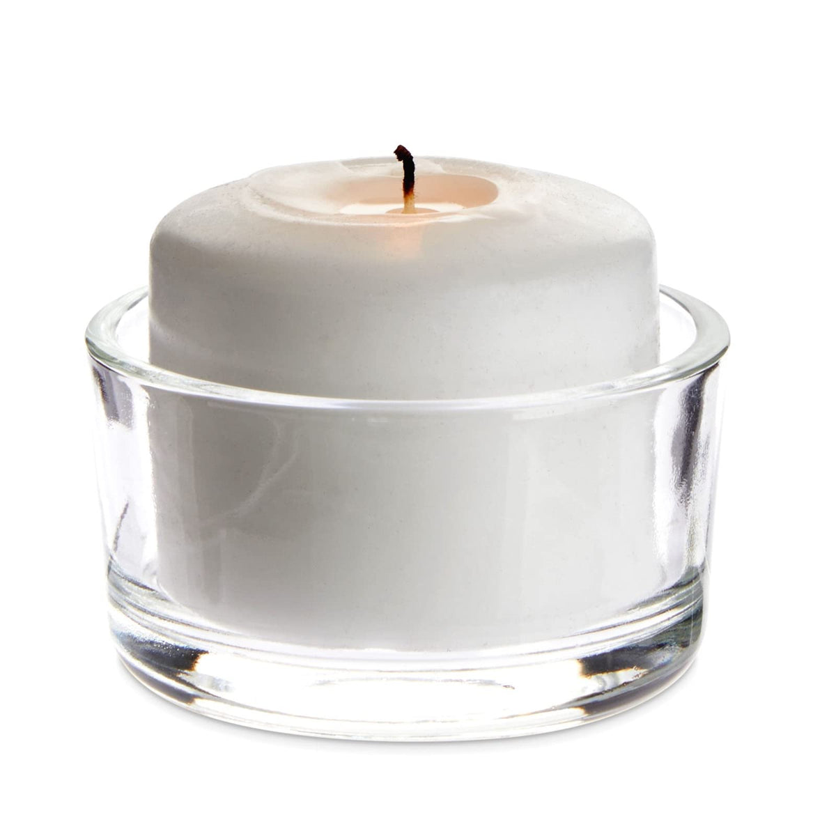 Juvale Glass Votive Candle Holders - Fits Standard Tealight Candles - Short Tealight Holders - Pack of 24, 1.9 in Dia x 1.0 in H