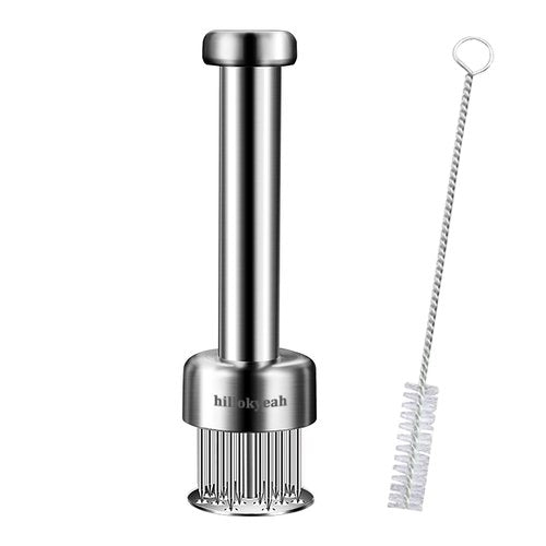 hillokyeah Meat Tenderizer Tool, with 21 Needles Retractable Safety Guard, 304 Stainless Steel,for Tenderizing Beef,Steak, Chicken, Turkey, Dishwasher Safe