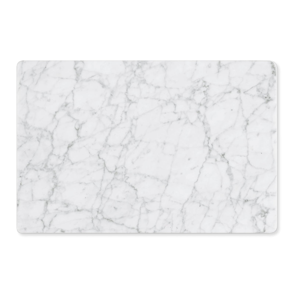 Yew & Tulip 16"x10" White Marble Board with Non-Slip Rubber Feet - Dough Pastry and Cutting Board