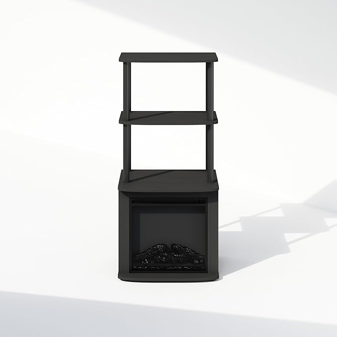 Furinno Turn-N-Tube Side Table, 3-Tier NO Heat Fireplace End Table