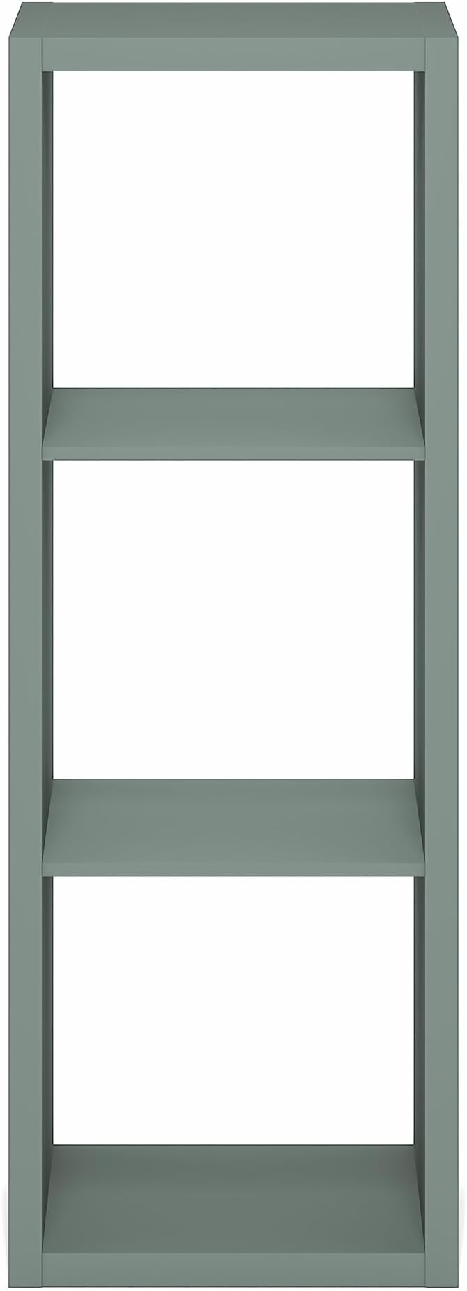 Furinno Cubicle Book Shelf, 3-Cube Bookshelf, Extra Thick Frame Horizontally &