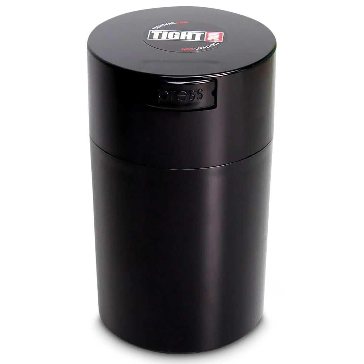 Tightvac 1 to 6 Ounce Airtight Container - Multi-use Storage Container for Herbs, Coffee and Dry Goods, Patented Vacuum Seal Airtight Containers, Black