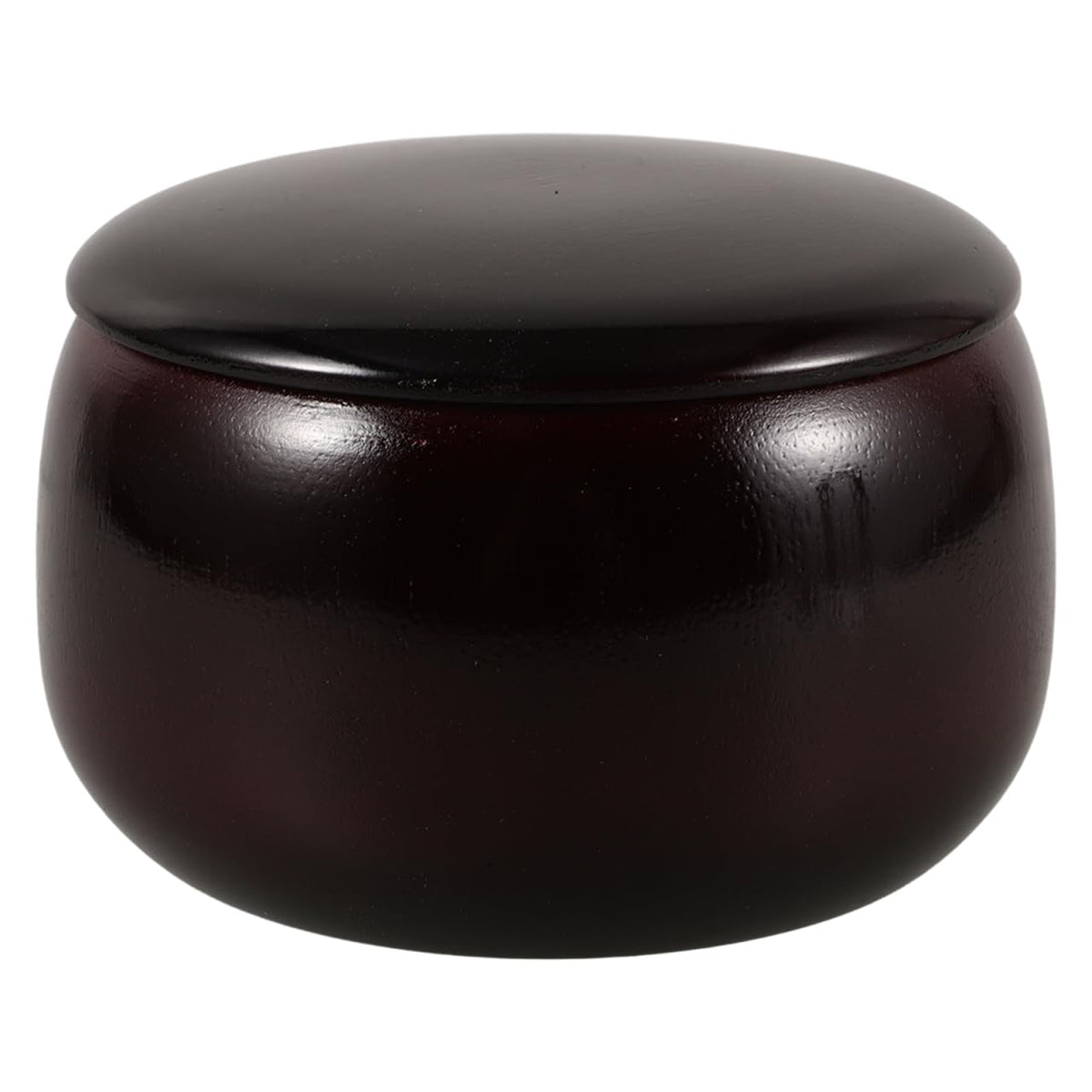 YARNOW Go Jar Wooden Chess Piece Holder Bowl with Lid 5.51 Inch Durable Storage Container for Go Gobang Stones Home Game Accessory