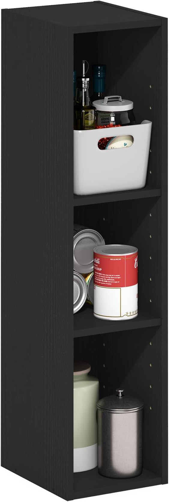Furinno Fulda Book Shelf, 3-Tier Narrow Bookshelf, Bookcase