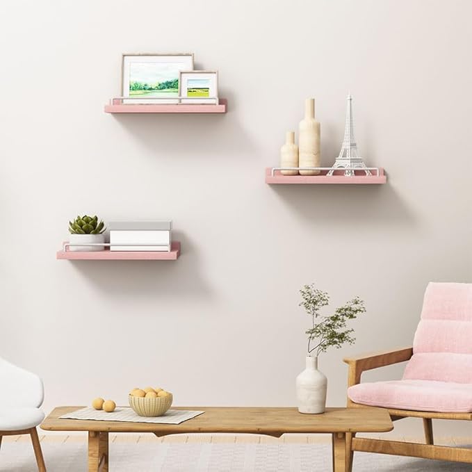RYOFOBETTO Small Floating Shelf, 6X9 Inches Farmhouse Wall Shelves