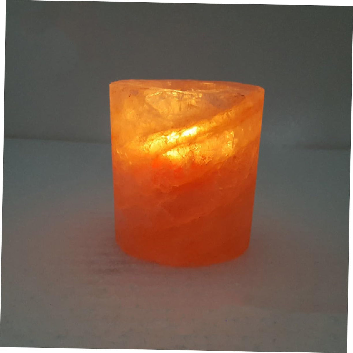 Alipis Himalayan Crystal Salt Candle Holder for Meditation Yoga Home Decor Votive Candle Stand 100% Natural Rustic Design for Table Centerpieces and Spiritual Spaces