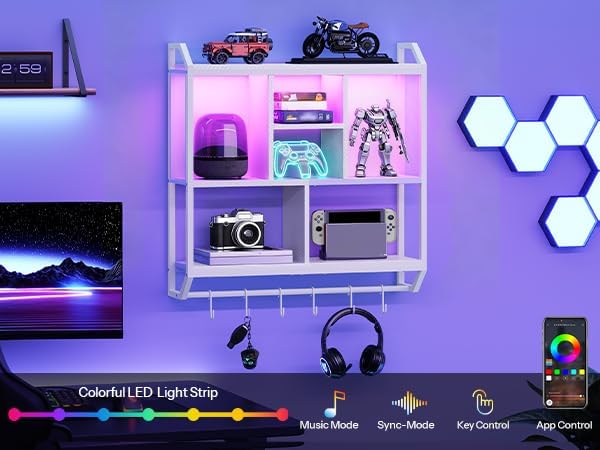 HOOBRO Gaming Floating Shelves