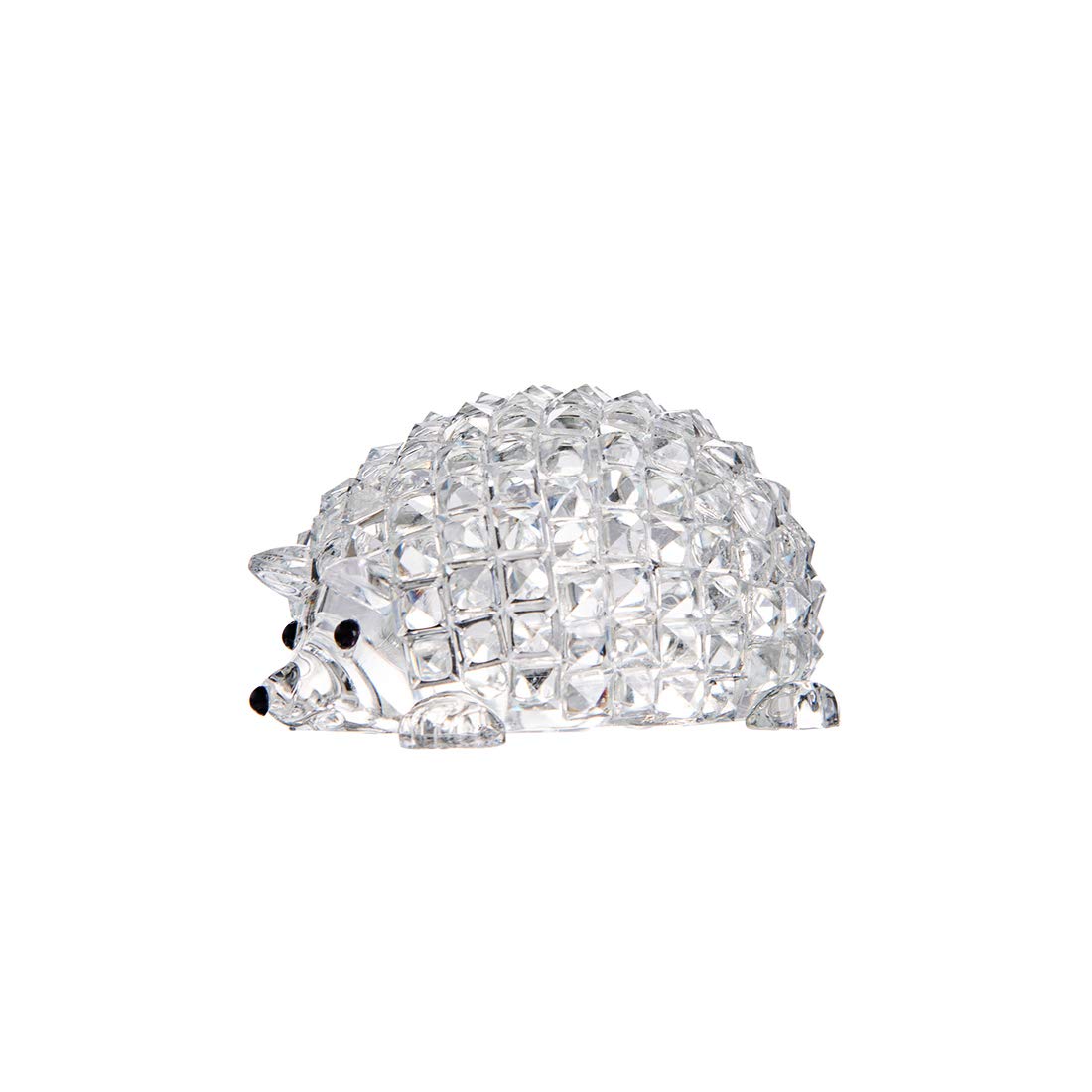 LONGWIN Mini Statues of Glass Hedgehog Crystal Animal Collectible Figurines Home Tabletop Decorative Ornaments