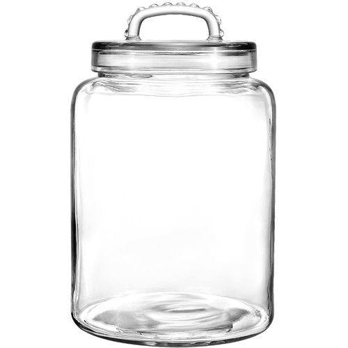 Daitouge 3 Gallon Glass Jar with Lid, Wide Mouth Large Glass Canister with lid, Super Large Cookie Jar for Food Storage, Sugar, Flour, Cookies,Dog Treats