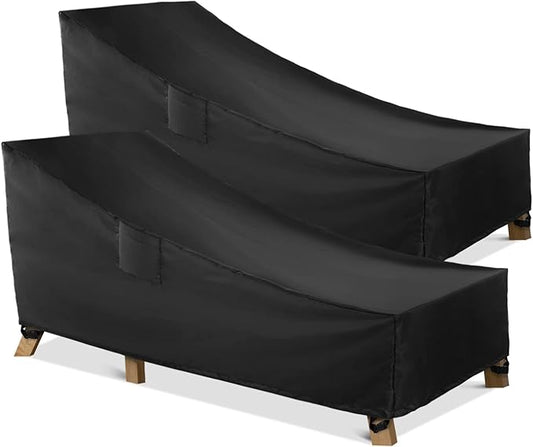 WLEAFJ Chaise Lounge Covers Outdoor Patio Lounge Chair Covers, Heavy Duty
