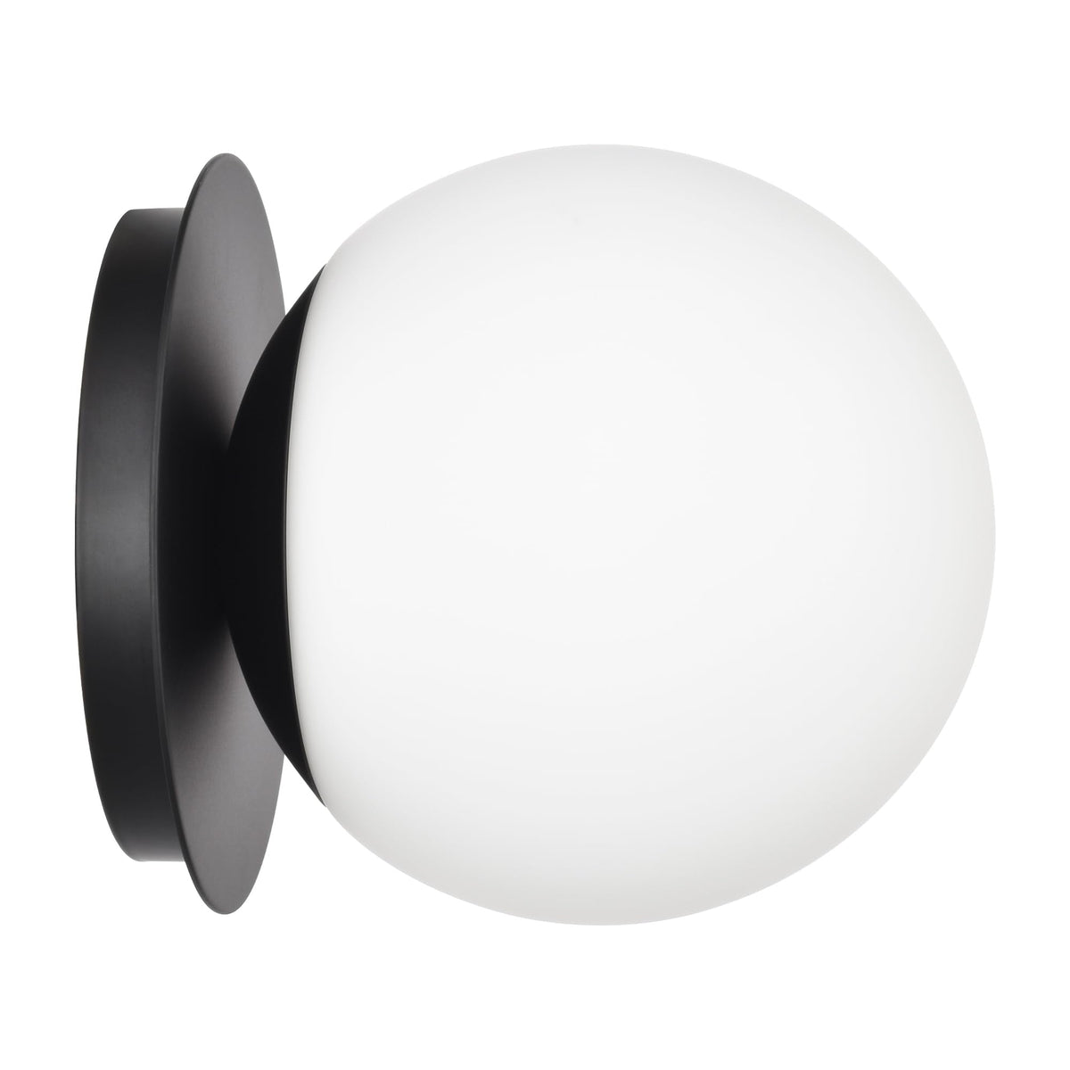 Hanaloa Wall Sconces, 1 Light Modern Globe Sconce in Matte Black, Wall Light for Bedroom Bathroom Living Room & Hallway Vanity Lighting, Ceiling Light Fixture