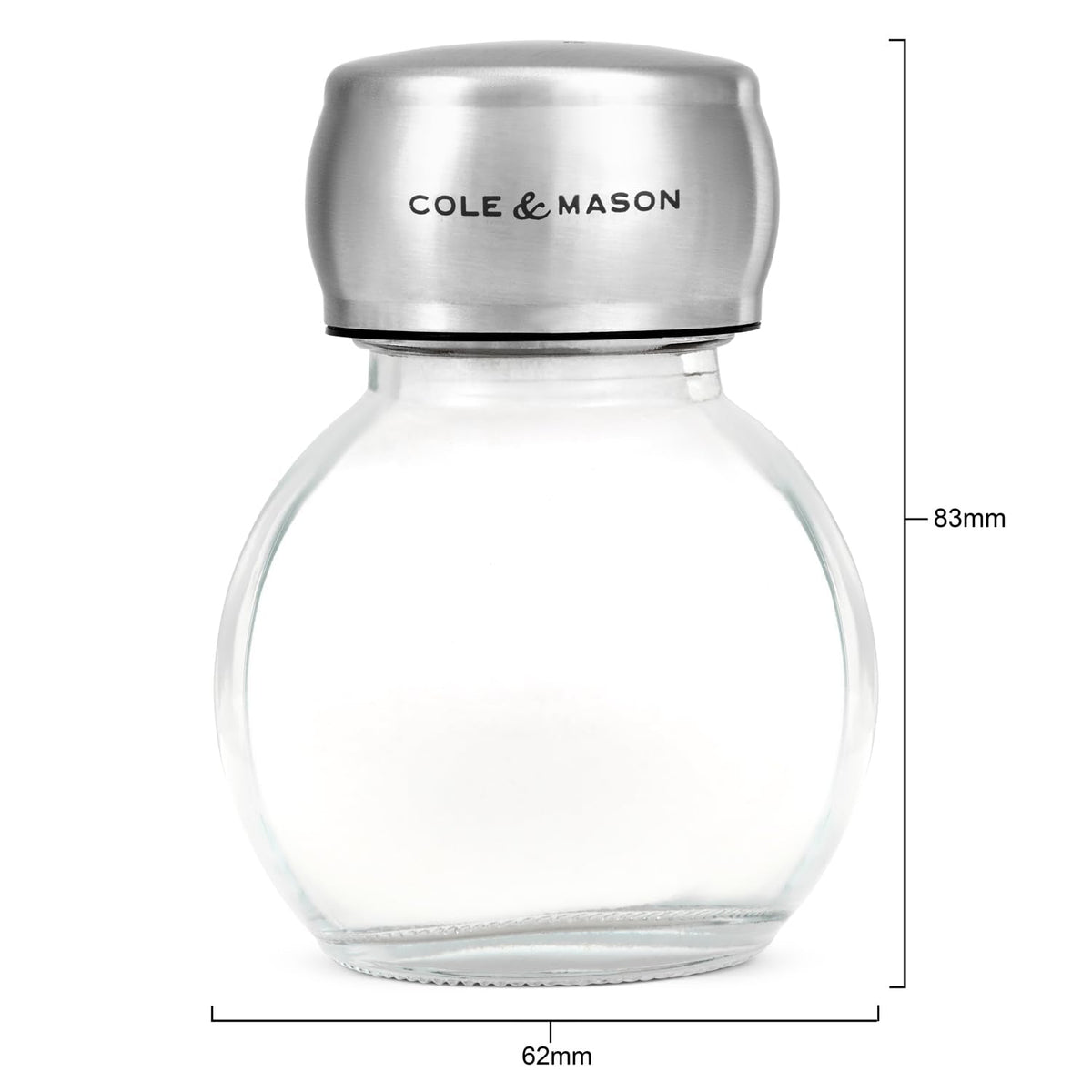 Cole & Mason Darlington Salt & Pepper Shaker Gift Set - Salt and Pepper Shakers - Home & Kitchen Accessories - Kitchen Essentials - Acrylic & Stainless Steel Shaker Set