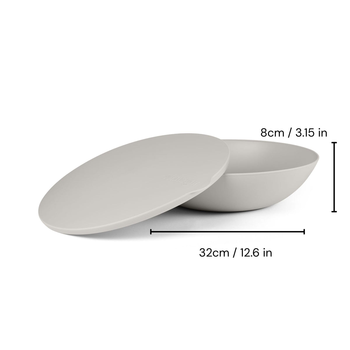 Put a lid on it Large Serving Bowl with Lid - Certified Recycled Food-Safe Plastic, BPA-Free, Dishwasher, Microwave, Fridge and Freezer Safe | 4.96qt | Salt