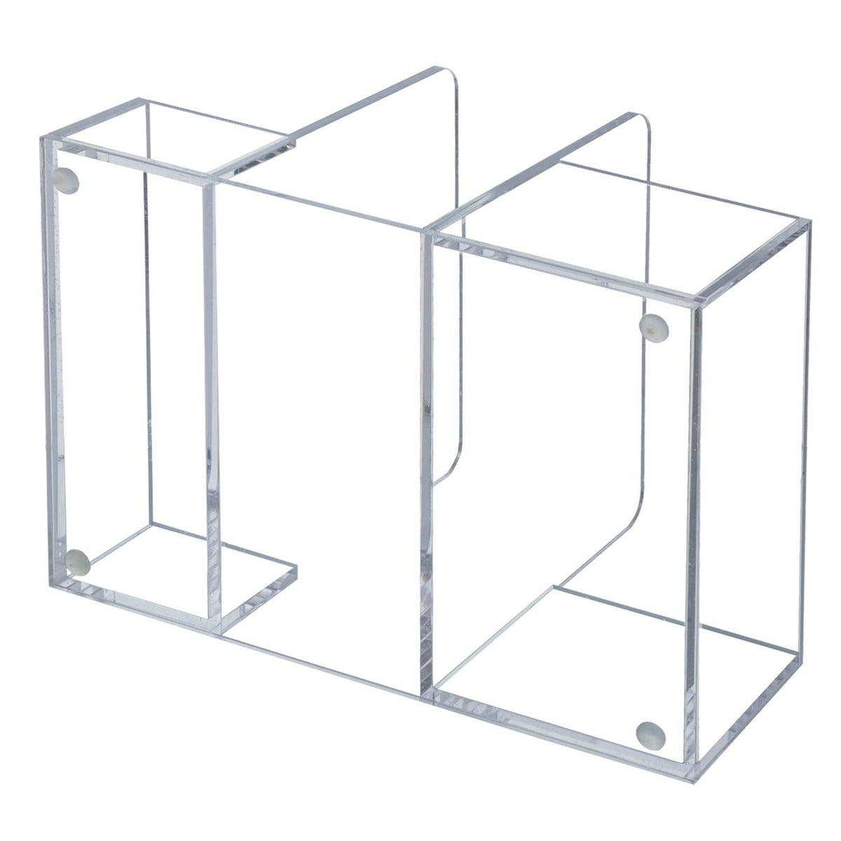 MyGift 2-in-1 Acrylic Napkin Holder with Salt and Pepper Shakers, Metal Vintage Scrollwork Dinner Table Paper Towel Condiment Holder with Rustic Solid Wood Base (Premium Clear Acrylic)