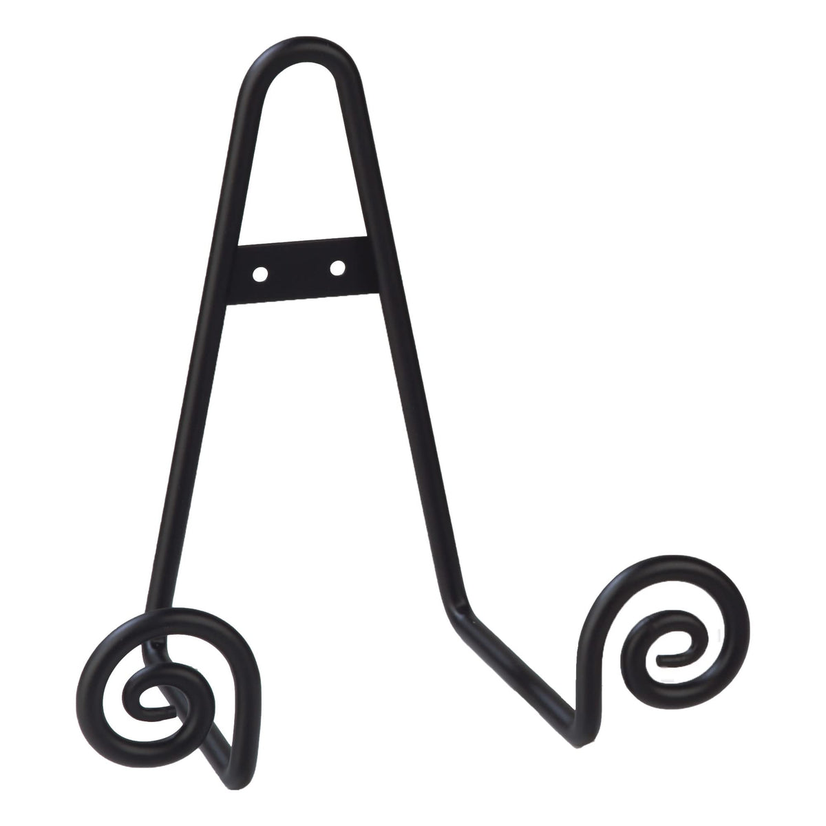 TRIPAR Decorative Scroll Rack, Large Black Display (4.5 Inch Depth) - Functions as Wall Rack or Tabletop Easel - Lightweight and Durable - Showcase Beautiful Plates, China, Artwork and More