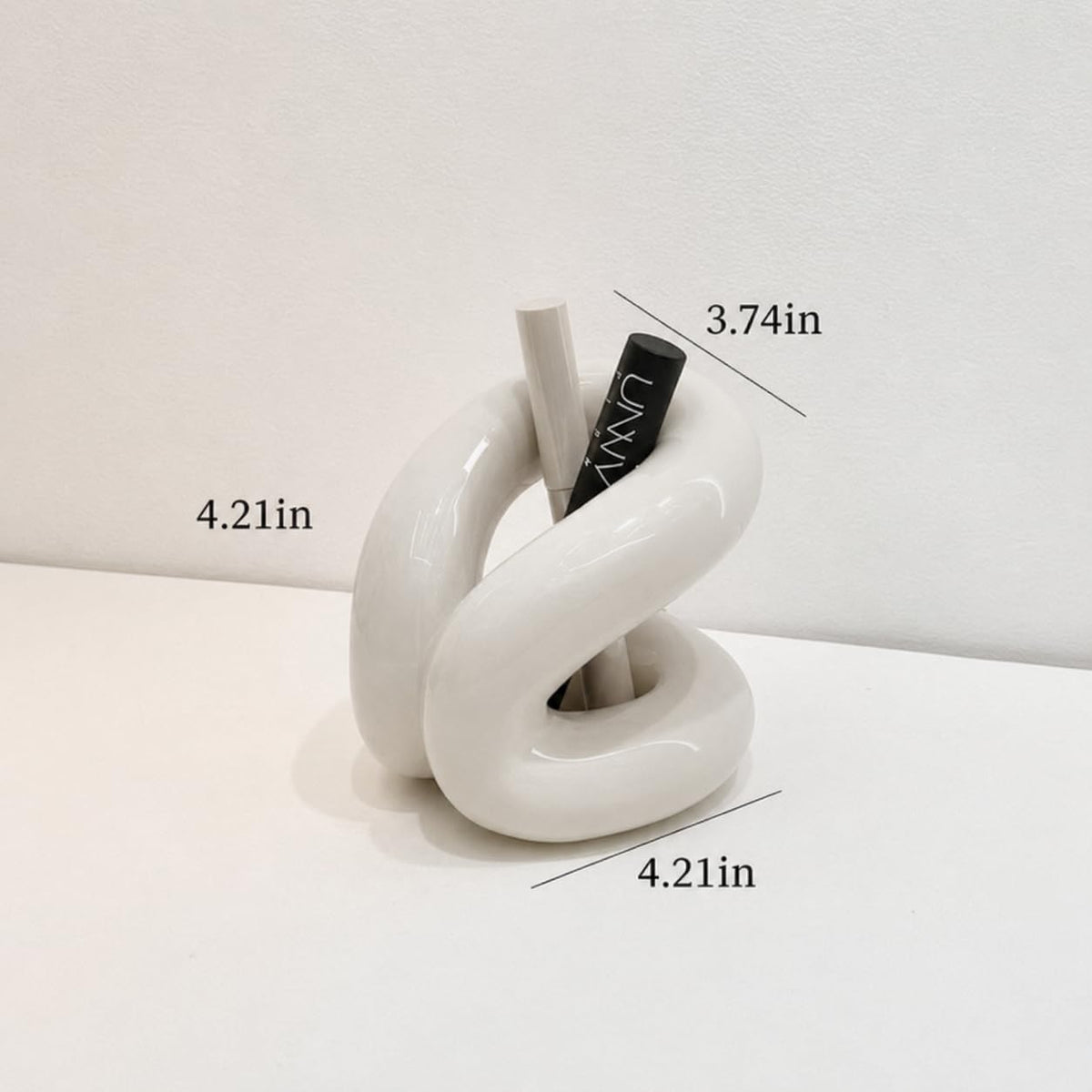 Bathroom Ceramics Toothbrush Holder Rope Knots Tooth Brushes Storage Holder Dressings Table Makeup Organizers Shelf Home Decors Multiple Brush Holder (B)