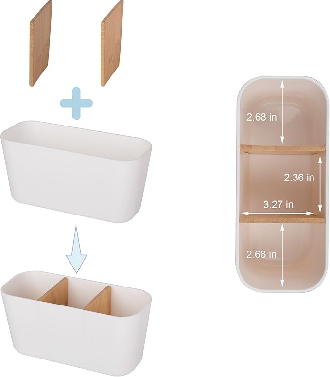 Toothbrush Holders for Bathrooms, Bamboo Tooth Brush Holder