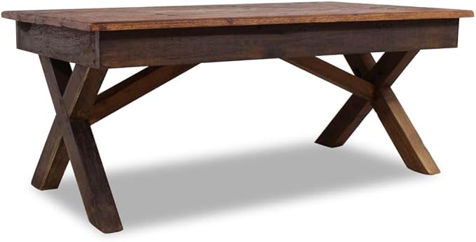 Wooden Coffee Table, Side Table Solid Reclaimed Wood 43.3"x23.6"x17.7" -AA