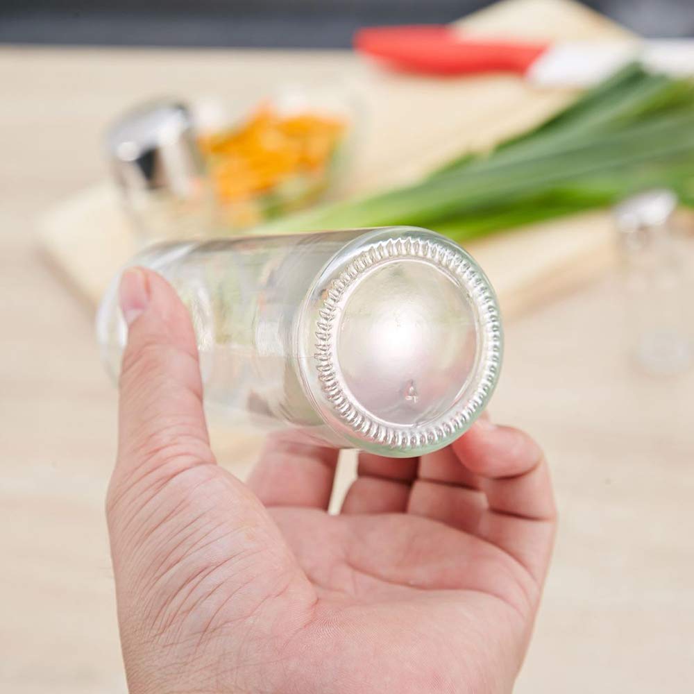 Seasoning Bottle Set, Multi purpose Oil Vinegar Salt Shakers with Stainless Steel, Suitable for Kitchen, Restaurant, Bar