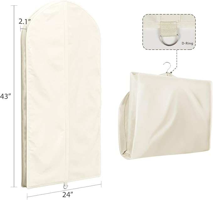 Univivi Premium Breathable Oxford Dress Cover Garment Bag, 43 inch Garment Bag