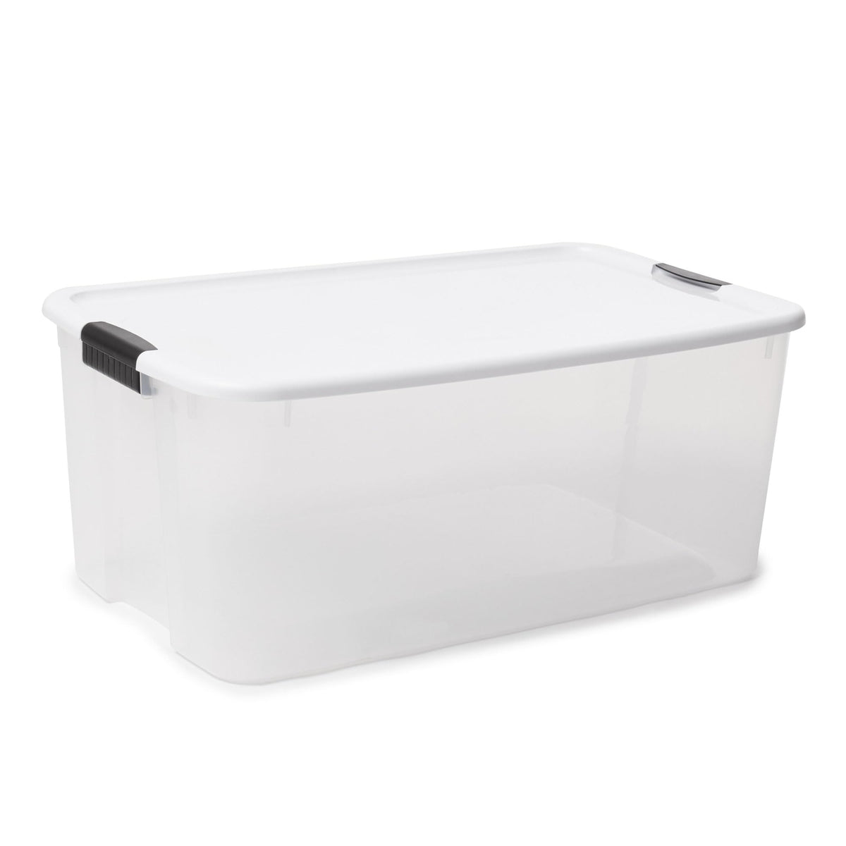 Sterilite 4-Pack Ultra Latching Box, Storage Bins with Lids, Clear Plastic, 116 Quart - Heavy-Duty Organizing Containers for Closet, Bathroom, and Office